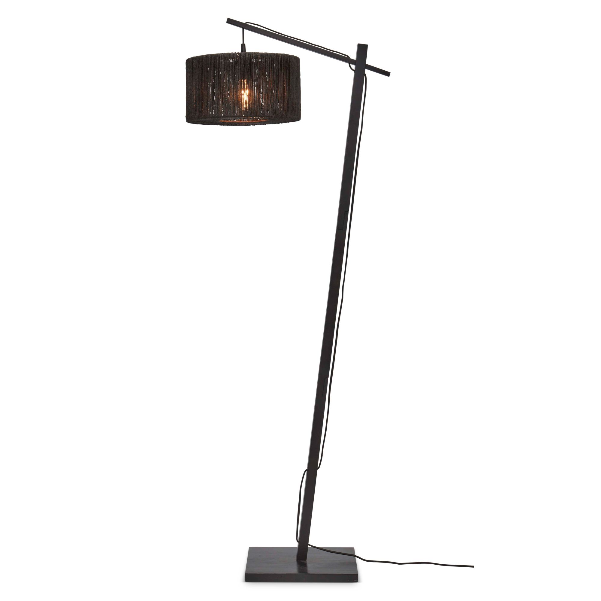 GOOD&MOJO vloerlamp Iguazu - zwart - Ø40cm