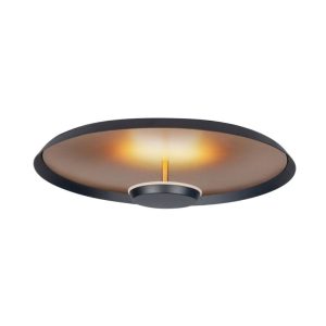 Highlight plafondlamp Oro – 1 lichts – 35.5 x 11 cm – zwart – mat goud Highlight plafondlamp Oro – 1 lichts – 35.5 x 11 cm – zwart – mat goud