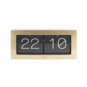 Karlsson wandklok – goud – 9x37x17.5cm