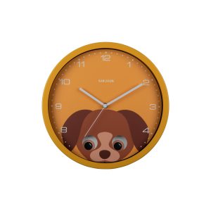 Karlsson wandklok Peekaboo Dog – geel – ø 30.8 cm Karlsson wandklok Peekaboo Dog – geel – ø 30.8 cm