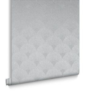 Graham & Brown Vliesbehang – Fan Silver – 10mx53cm Graham & Brown Vliesbehang – Fan Silver – 10mx53cm