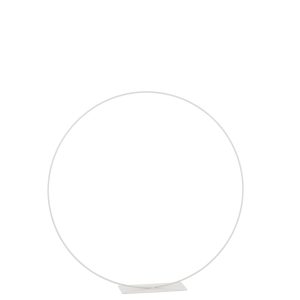 J-Line decoratie Ring Op Voet – metaal – wit – medium – Ø 60 cm