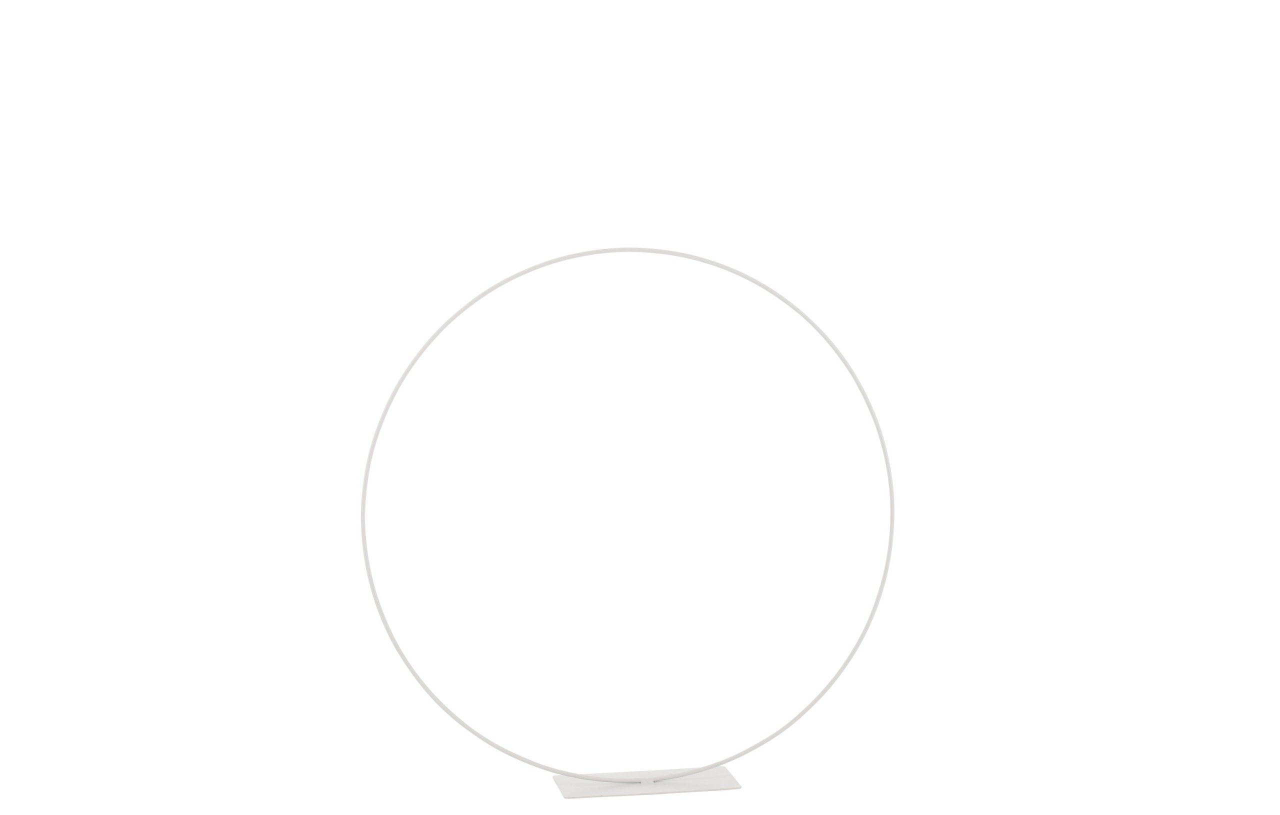 J-Line decoratie Ring Op Voet - metaal - wit - medium - Ø 60 cm