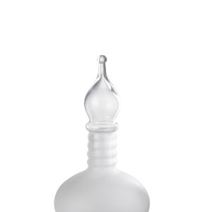 J-Line vaas + stop flesje deco joey – glas – transparant – small