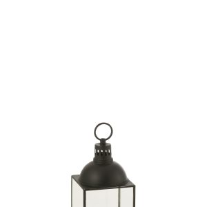 J-Line lantaarn Hagrid – glas/ijzer – zwart – small J-Line lantaarn Hagrid – glas/ijzer – zwart – small
