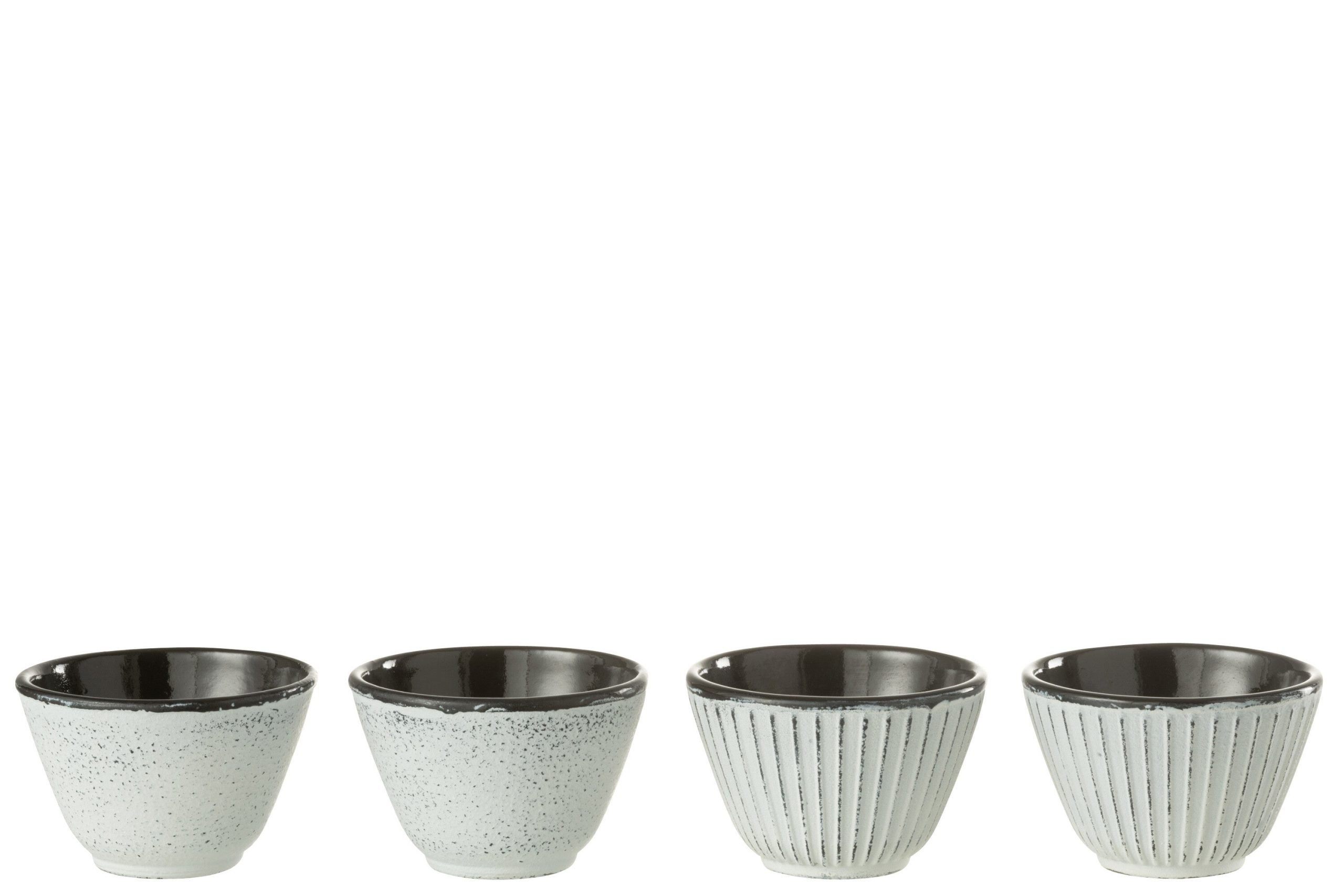 J-Line theemok - metaal - wit - 2 dozen van 2 stuks