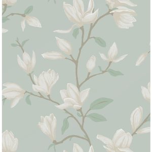 ESTAhome behang magnolia celadon groen – 53 cm x 10.05 m – 139405 ESTAhome behang magnolia celadon groen – 53 cm x 10.05 m – 139405