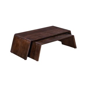 Giga Meubel Salontafel Amaya – Mangohout – 115cm – Set van 2