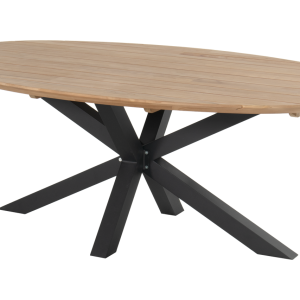 Hartman Tuintafel Stephanie – Naturel/Zwart Hout – 200x120x76cm