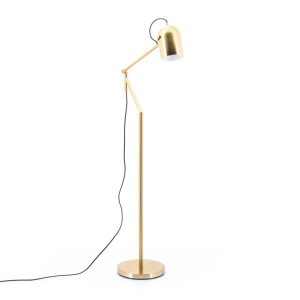 FurniLux SLEEK VLOERLAMP GOUD – Verstelbaar en Stijlvol – 47x28x161cm