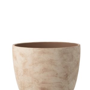 J-Line bloempot Rond – keramiek – beige – extra large J-Line bloempot Rond – keramiek – beige – extra large