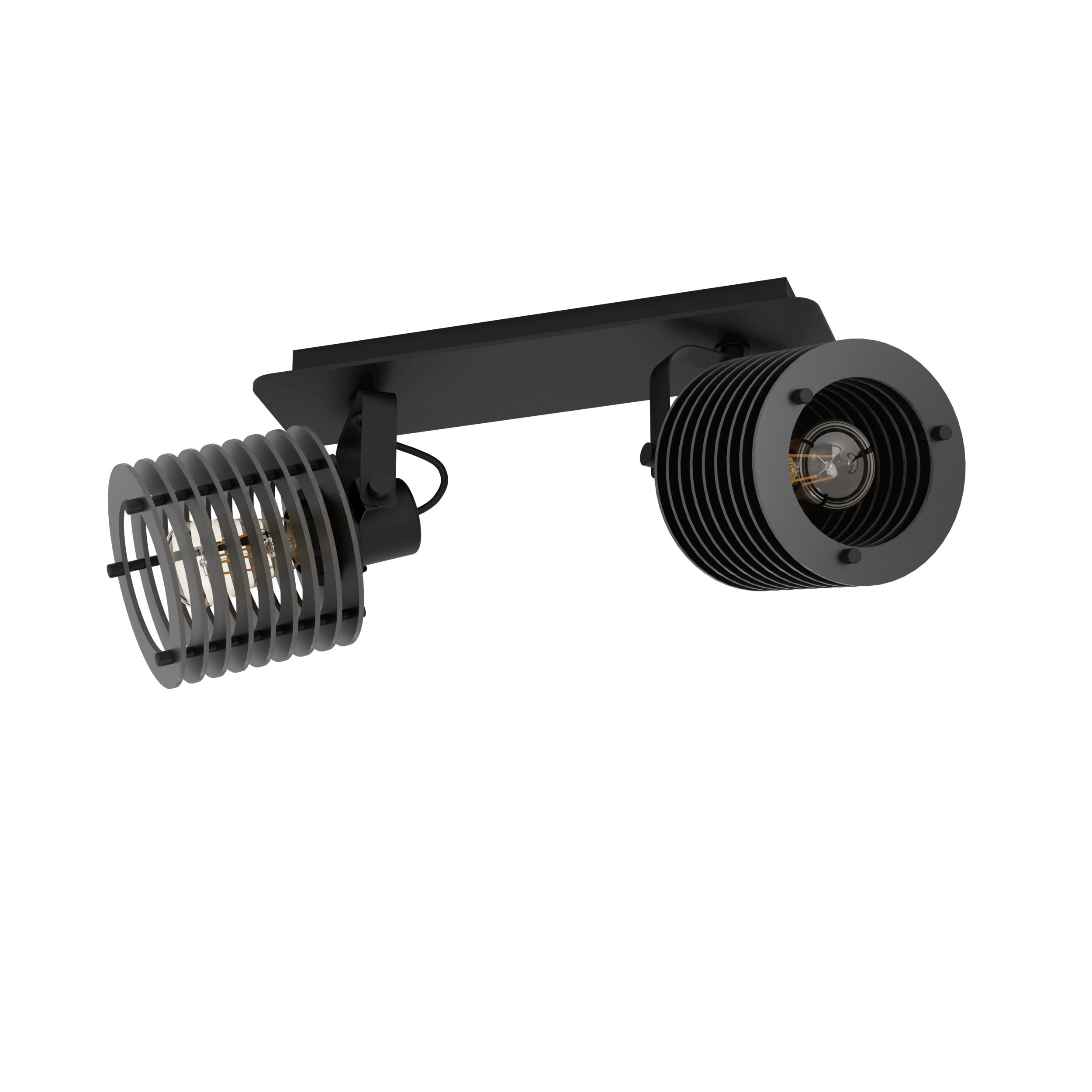 EGLO spot Segovia - e27 - 33,5 cm - zwart - hout
