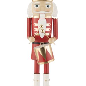 J-Line figuur Notenkraker Trammel – ijzer – rood/goud – large J-Line figuur Notenkraker Trammel – ijzer – rood/goud – large