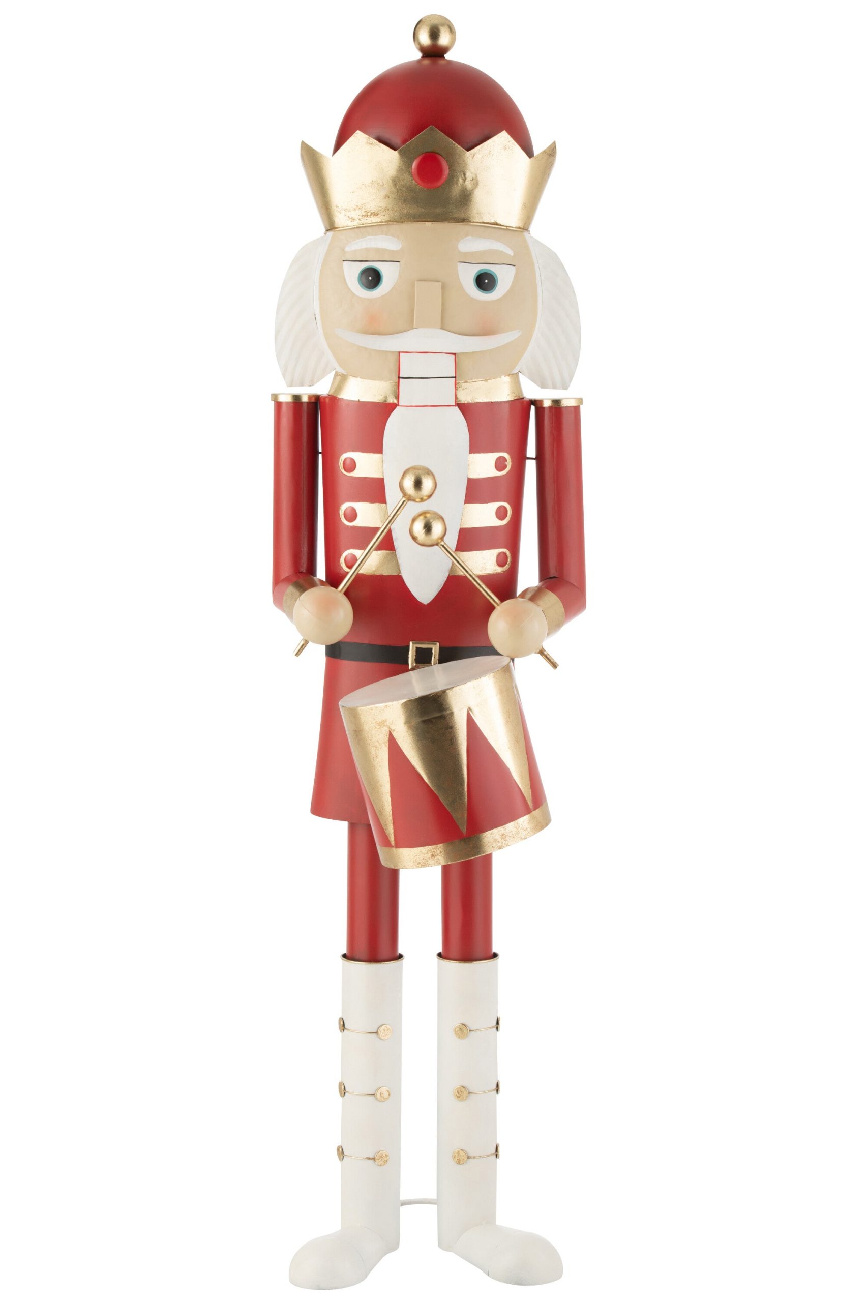 J-Line figuur Notenkraker Trammel - ijzer - rood/goud - large