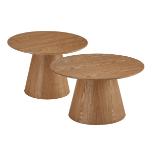 Furnhouse salontafel set Tango – Natuurlijk eikenhout – Ø 60/80 cm Furnhouse salontafel set Tango – Natuurlijk eikenhout – Ø 60/80 cm