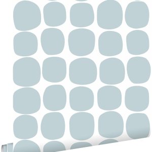 ESTAhome behang grafisch motief lichtblauw en wit – 53 cm x 10.05 m – ESTAhome behang grafisch motief lichtblauw en wit – 53 cm x 10.05 m –