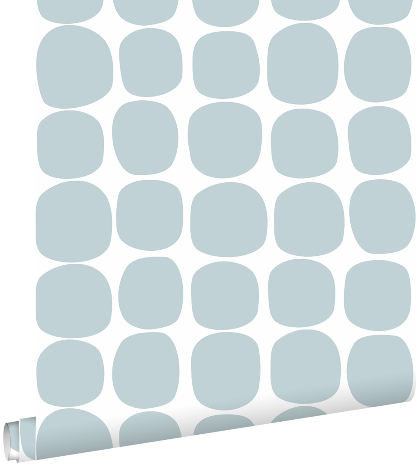 ESTAhome behang grafisch motief lichtblauw en wit - 53 cm x 10.05 m -