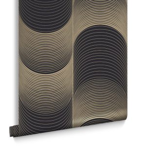 Graham & Brown Vliesbehang – Eclipse Black & Gold – 10mx52cm Graham & Brown Vliesbehang – Eclipse Black & Gold – 10mx52cm