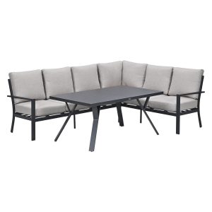 Garden Impressions Senja lounge dining set 3-delig rechts – sandstone Garden Impressions Senja lounge dining set 3-delig rechts – sandstone