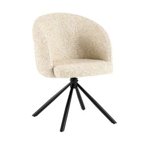 Giga Meubel Eetkamerstoel Emilia – Beige – Draaibaar – Set van 2 Giga Meubel Eetkamerstoel Emilia – Beige – Draaibaar – Set van 2