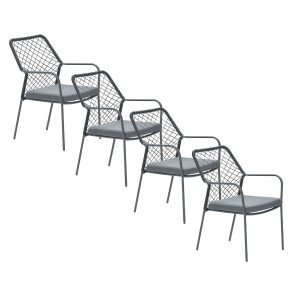 Garden Impressions tuinstoel Ross zwart – 4 stuks Garden Impressions tuinstoel Ross zwart – 4 stuks