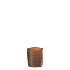 J-Line windlicht Boog – glas – oranje – small – 4 stuks J-Line windlicht Boog – glas – oranje – small – 4 stuks