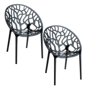Garden Impressions tuinstoel Crystal zwart – 2 stuks Garden Impressions tuinstoel Crystal zwart – 2 stuks