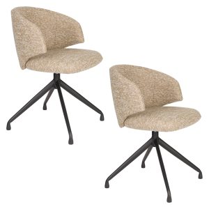 Housecraft Living Balado Eetkamerstoelen Bruin – Set van 2