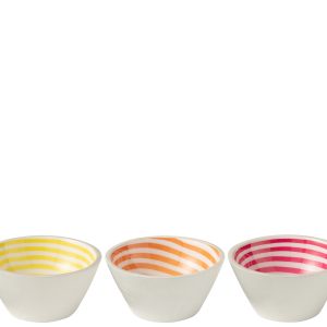J-Line kom Spiraal – hout – roze/oranje/geel – medium – 3 stuks