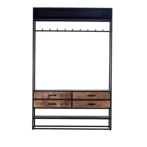 Giga Meubel Kapstokkast Lino – Hout – 9 Haken – 130x35x200cm