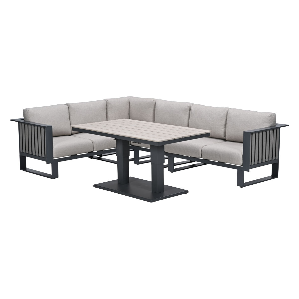 Garden Impressions Lounge dining set Gabon 5-delig - donker grijs