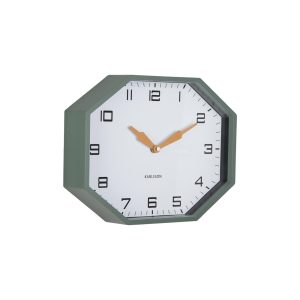 Karlsson wandklok Modern Factory Octagon – groen – Ø32cm Karlsson wandklok Modern Factory Octagon – groen – Ø32cm