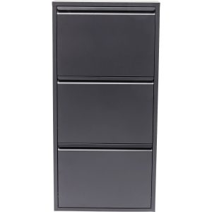 Kare Design Schoenenkast Caruso – antraciet – 3 laden Kare Design Schoenenkast Caruso – antraciet – 3 laden