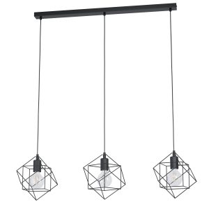 EGLO hanglamp Straiton – e27 – 90,5 cm – zwart