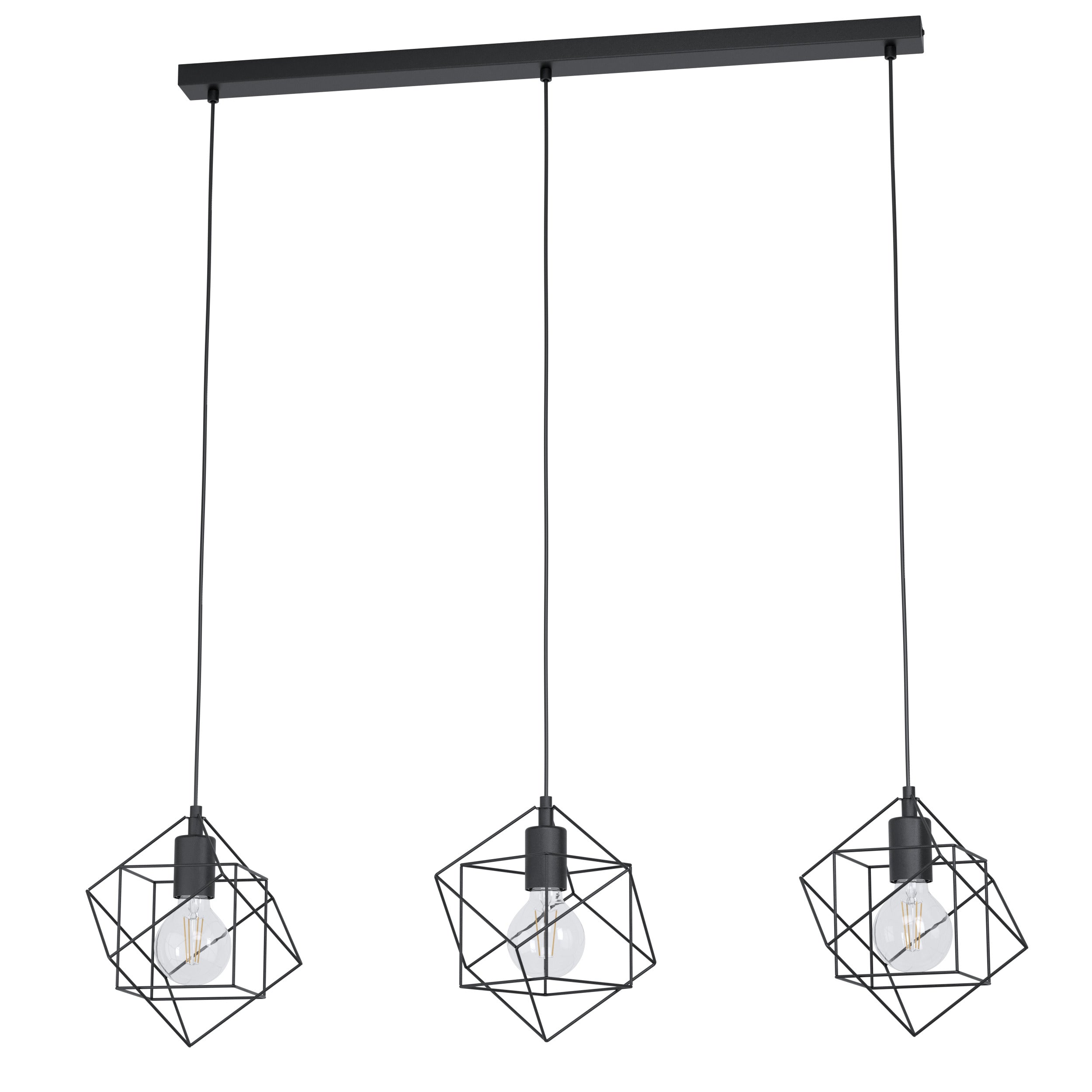 EGLO hanglamp Straiton - e27 - 90,5 cm - zwart