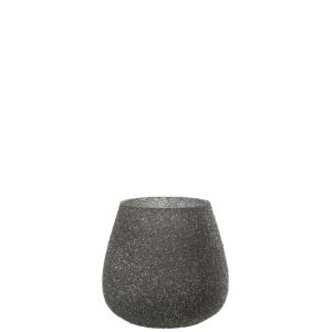 J-Line windlicht Glitter – glas – paars – medium