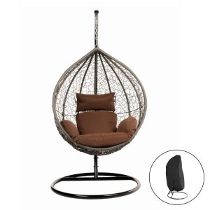 Home Deluxe Hangstoel CIELO Bruin Met regenhoes Home Deluxe Hangstoel CIELO Bruin Met regenhoes