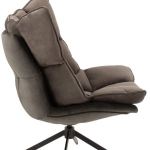 J-Line stoel Relax Kussen Op Frame – textiel/metaal – grijs J-Line stoel Relax Kussen Op Frame – textiel/metaal – grijs