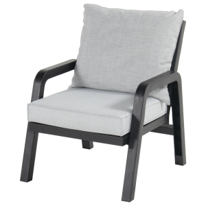 Hartman Loungestoel Ibiza – Antraciet/Grijs Textiel – Zithoogte 48cm Hartman Loungestoel Ibiza – Antraciet/Grijs Textiel – Zithoogte 48cm