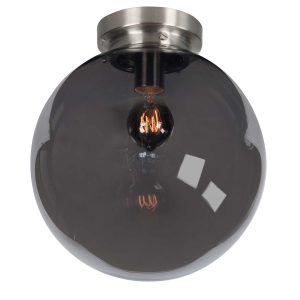 Highlight plafondlamp Deco – 1 lichts – 30 x 34 cm – mat chroom rook