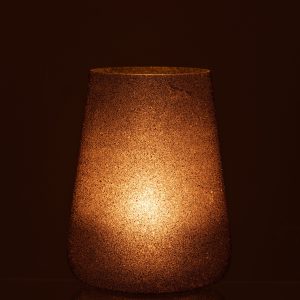 J-Line windlicht Glitter – glas – paars – large