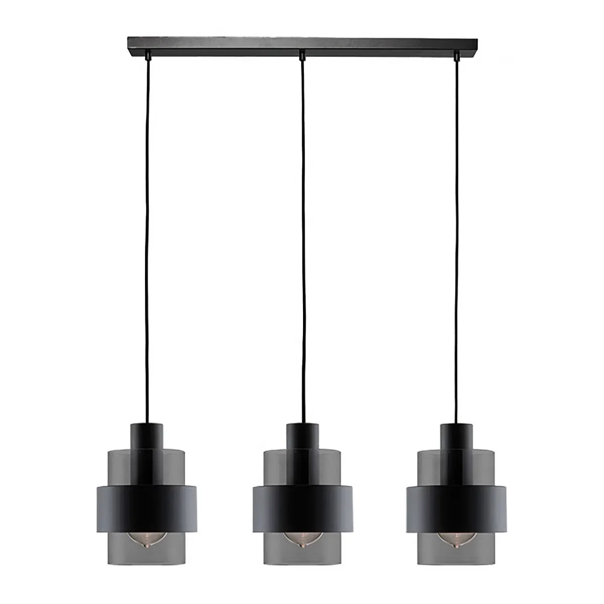 Freelight hanglamp Chiasso - 3 lichts - 100 x 150 cm - zwart
