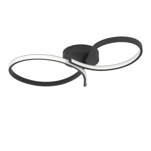 EGLO plafondlamp Serpins – led – 60 cm – zwart/wit