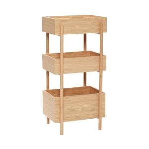 Hübsch sidetable Stack – mdf/okernfineer/eiken – 43x35xh90cm