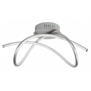 Highlight plafondlamp Plaza – 1 lichts – 53 x 26 cm – mat chroom Highlight plafondlamp Plaza – 1 lichts – 53 x 26 cm – mat chroom