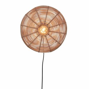 GOOD&MOJO wandlamp Tanami – bruin – Ø55cm GOOD&MOJO wandlamp Tanami – bruin – Ø55cm