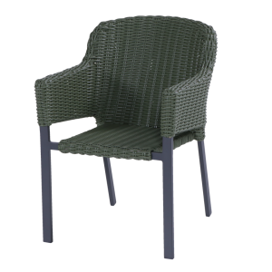 Hartman Tuinstoel Cairo – Groen Wicker – Zithoogte 49cm