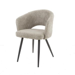 Giga Meubel Eetkamerstoel Salon Tissee – Zand Bouclé – Set van 2 Giga Meubel Eetkamerstoel Salon Tissee – Zand Bouclé – Set van 2