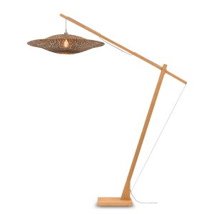 GOOD&MOJO vloerlamp Bali – bruin – Ø87cm