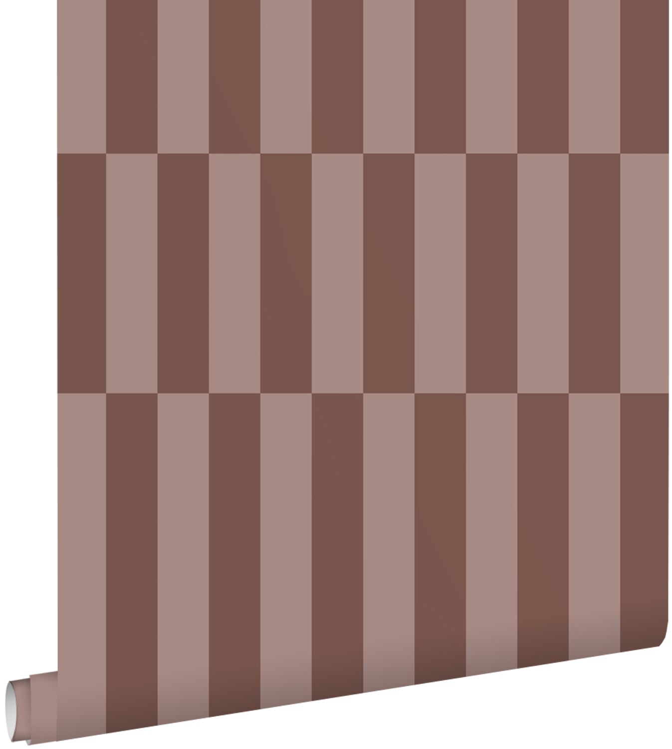 ESTAhome behang strepen bruin en mauve paars - 53 cm x 10.05 m - 13121